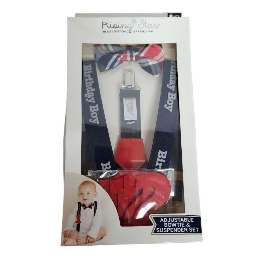 Rising Star Adjustable Bowtie and Suspenders #A14